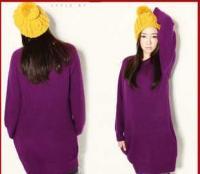 秋冬时尚新宠 韩国SZ魅力简约风粗针长款毛织衫